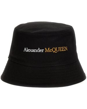 McQueen Logo Bucket Hat - Black