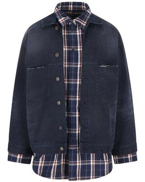 Balenciaga Cotton Shirt Jacket - Blue