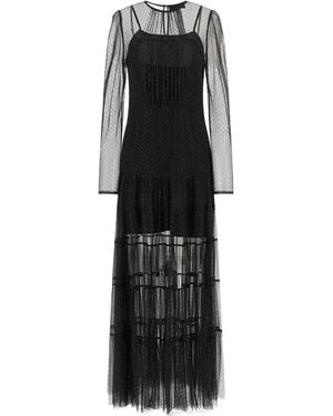 Twinset Twin Set Lamé Thread Dress - Black