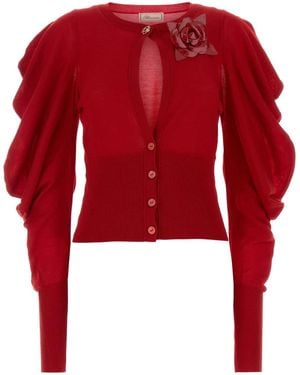 Blumarine Wool Cardigan - Red