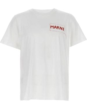 Marni Logo Patch T-Shirt - White