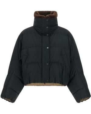 Brunello Cucinelli Cropped Down Jacket - Black