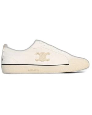 Celine Alan Canvas Sneakers - White