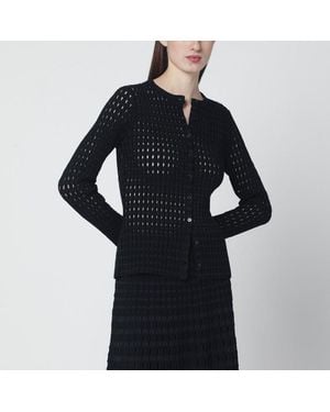 Jonathan Simkhai Mabel Openwork Knit Cardigan - Black