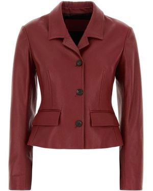 Ferragamo Salvatore Leather Jacket - Red