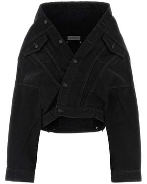 Balenciaga Off Shoulder Jacket - Black