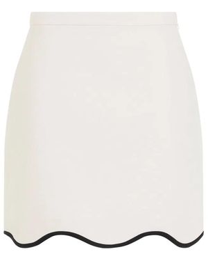 Valentino Garavani Mini Skirt Waves - Natural