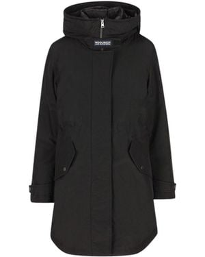 Woolrich Hooded Padded Coat - Black