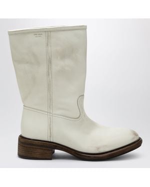 Prada Talc-Colored Boots - White