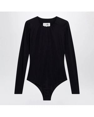 MM6 by Maison Margiela Lycra Jersey Bodysuit - Black