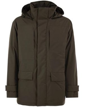 Herno Technical Hooded Padded Parka - Black