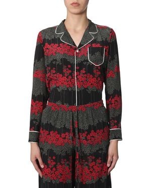 RED Valentino Shirt With Dreaming Peony Print - Red
