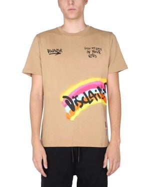 DISCLAIMER T-Shirt With Screen Print - Black