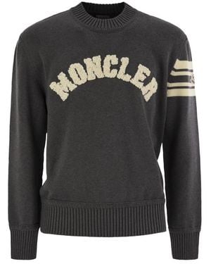 Moncler Sweater With Round Neck - Black
