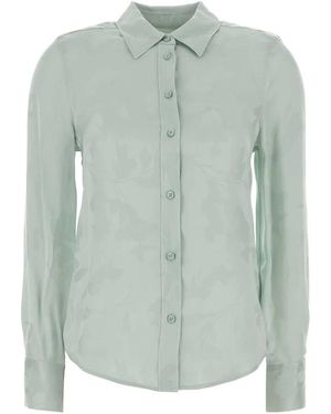 Calvin Klein Viscose Jacquard Slim Shirt - Green