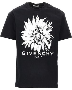 Givenchy Sunflower Print T-Shirt - Black