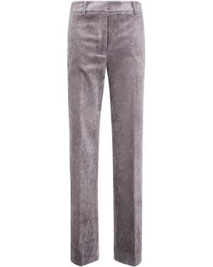Antonelli "Prunelli" Straight Leg Corduroy Pants - Gray