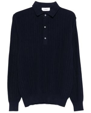 Lardini Long Sleeve Polo Shirt - Blue