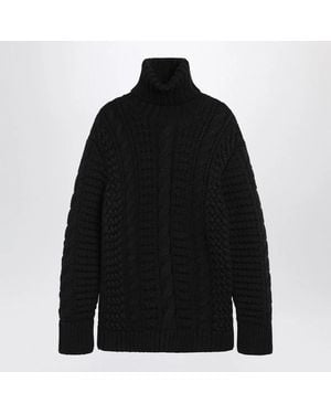 Moncler Genius Moncler X Edward Enninful Oversized Wool Turtleneck Sweater - Black