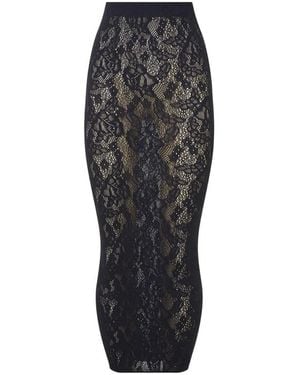 Wolford Infinite Rose Long Skirt - Black