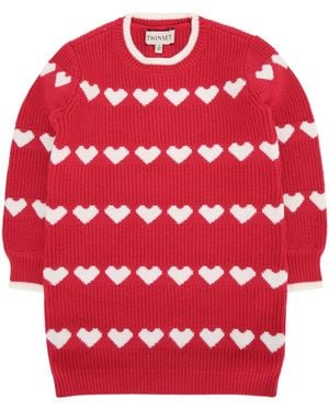 Twinset Abito Cuori - Red