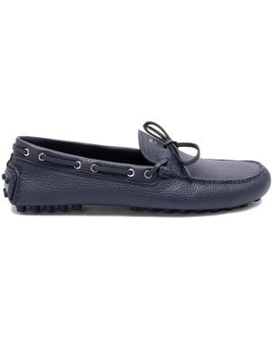 Prada Leather 'Driver' Loafers - Blue
