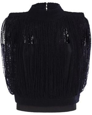 Fabiana Filippi Fringed Top - Blue