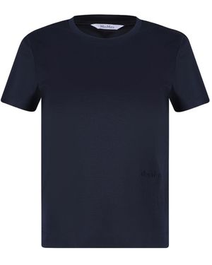 Max Mara Pure Cotton T-Shirts And Polos - Blue