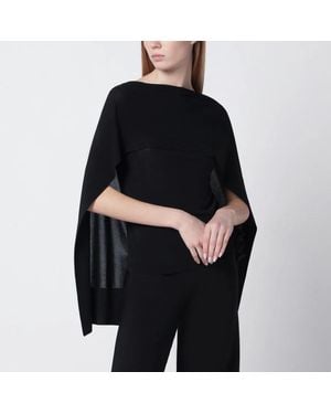Alberta Ferretti Top With Chiffon Sleeves - Black