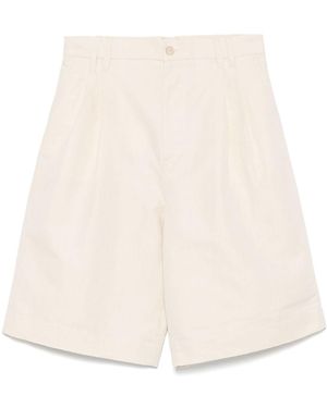 Filippa K Relaxed Pleated Cotton Linen Skirt - Natural
