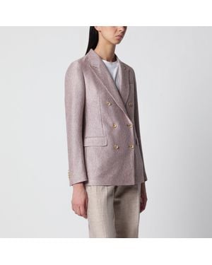 Tagliatore Double-Breasted Cotton Jacket - Brown