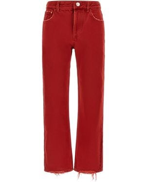 Isabel Marant 'Daya' Cropped Jeans - Red