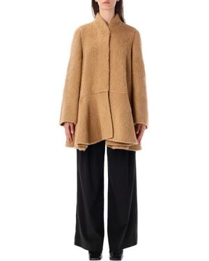Loewe Peplum Coat - Natural