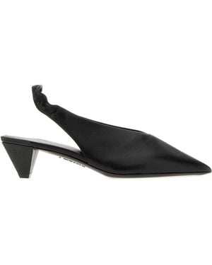 Loewe Leather Origami Cubic Pumps - Black