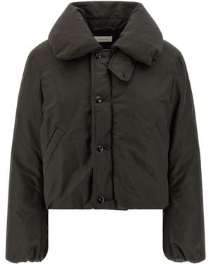 Lemaire Bubble Collar Cropped Down Jacket - Black