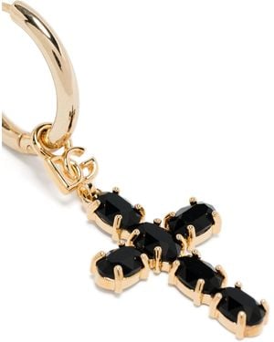Dolce & Gabbana Dolce & Gabbana Dolce & Gabbana Crystal Dg Logo Earrings - Metallic
