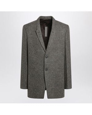 Rick Owens Concordian Single-Breasted Jacket - Gray