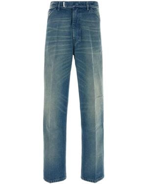 Random Identities Washed Denim Pants Woven - Blue