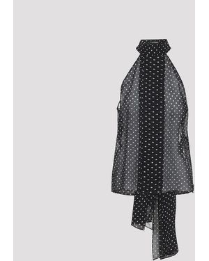 Tom Ford Polka Dot Silk Top - Black