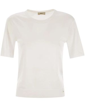 Herno Lyocell And Cotton T-Shirt - White