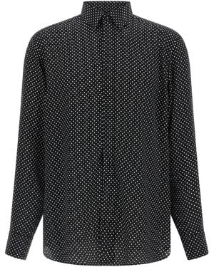 Tom Ford Polka Dot Shirt - Black