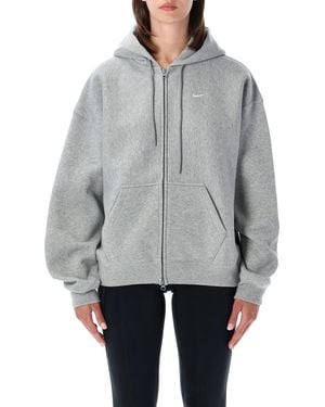 Nike Studio Fleece Zip Hoodie - Grey