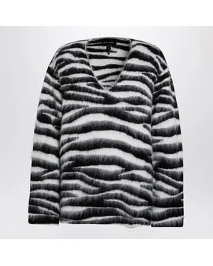 Marc Jacobs Zebra-Patterned Sweater - Black