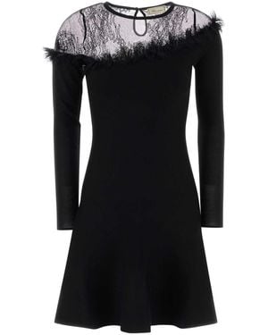 Blumarine Abito Con Pizzo - Black