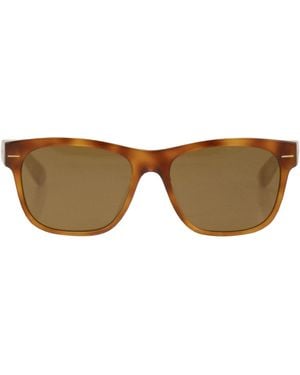 Brunello Cucinelli Rectangular Acetate Sunglasses With Crystal Lenses - White