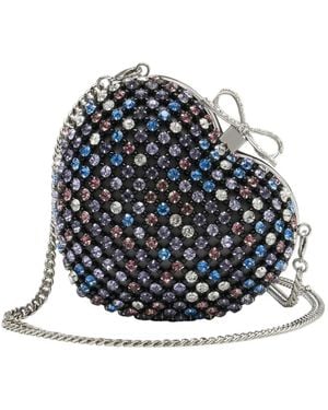 Self-Portrait Heart Clutch - Blue