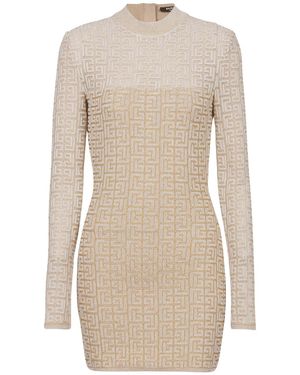 Balmain Pb Labyrinth Dress - Natural