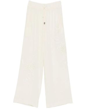 Ermanno Scervino Silk Pajama Pants - White