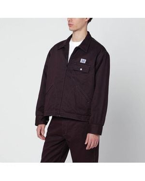 Needles Burgundy Zip Shirt Jacket - Blue