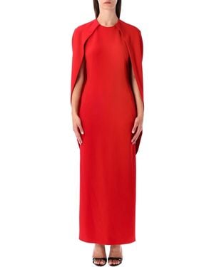 Alberta Ferretti Alberta Ferretti Cape-Back Evening Gown - Red
